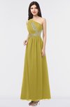 ColsBM Gemma Golden Olive Mature A-line Sleeveless Asymmetric Appliques Bridesmaid Dresses