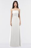 ColsBM Elena Cloud White Elegant A-line Strapless Criss-cross Straps Floor Length Appliques Bridesmaid Dresses