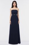 ColsBM Elena Dark Sapphire Elegant A-line Strapless Criss-cross Straps Floor Length Appliques Bridesmaid Dresses