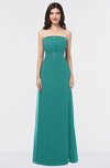 ColsBM Elena Emerald Green Elegant A-line Strapless Criss-cross Straps Floor Length Appliques Bridesmaid Dresses