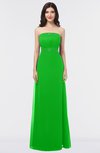 ColsBM Elena Jasmine Green Elegant A-line Strapless Criss-cross Straps Floor Length Appliques Bridesmaid Dresses