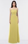 ColsBM Elena Misted Yellow Elegant A-line Strapless Criss-cross Straps Floor Length Appliques Bridesmaid Dresses