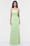 ColsBM Elena Pale Green Elegant A-line Strapless Criss-cross Straps Floor Length Appliques Bridesmaid Dresses