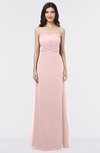 ColsBM Elena Pastel Pink Elegant A-line Strapless Criss-cross Straps Floor Length Appliques Bridesmaid Dresses