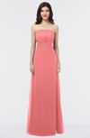 ColsBM Elena Shell Pink Elegant A-line Strapless Criss-cross Straps Floor Length Appliques Bridesmaid Dresses