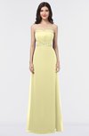 ColsBM Elena Soft Yellow Elegant A-line Strapless Criss-cross Straps Floor Length Appliques Bridesmaid Dresses