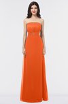 ColsBM Elena Tangerine Elegant A-line Strapless Criss-cross Straps Floor Length Appliques Bridesmaid Dresses