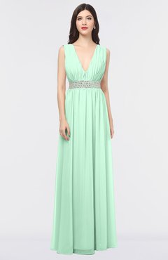 ColsBM Imani Honeydew Elegant A-line Sleeveless Zip up Appliques Bridesmaid Dresses