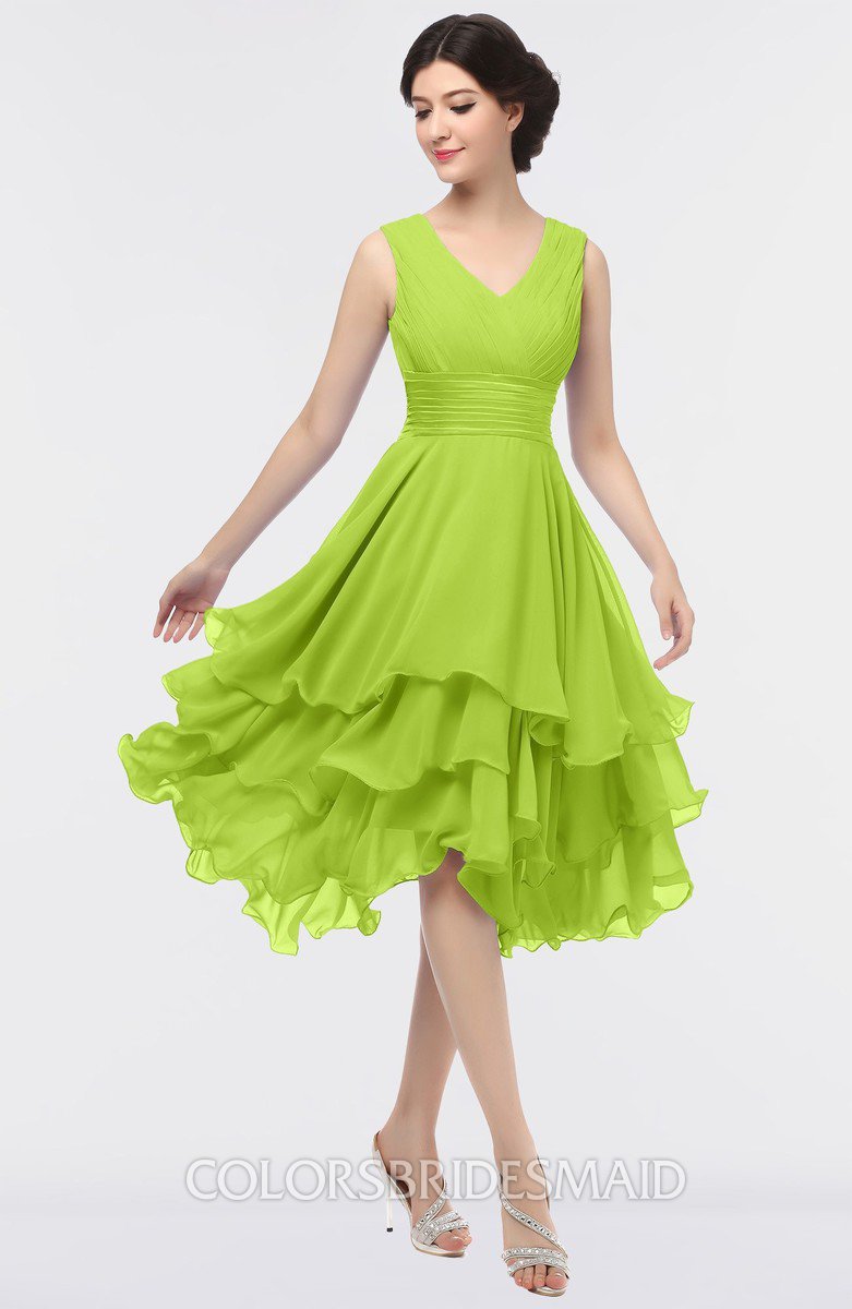 lime green dress