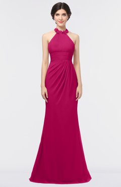 ColsBM Miranda Beetroot Purple Antique Halter Sleeveless Zip up Floor Length Bridesmaid Dresses