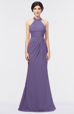 ColsBM Miranda Chalk Violet Antique Halter Sleeveless Zip up Floor Length Bridesmaid Dresses