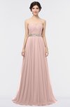 ColsBM Zahra Dusty Rose Elegant A-line Strapless Sleeveless Half Backless Bridesmaid Dresses