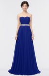 ColsBM Zahra Electric Blue Elegant A-line Strapless Sleeveless Half Backless Bridesmaid Dresses