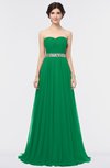 ColsBM Zahra Green Elegant A-line Strapless Sleeveless Half Backless Bridesmaid Dresses