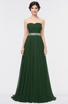 ColsBM Zahra Hunter Green Elegant A-line Strapless Sleeveless Half Backless Bridesmaid Dresses