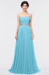 ColsBM Zahra Light Blue Elegant A-line Strapless Sleeveless Half Backless Bridesmaid Dresses
