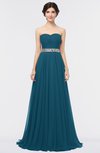 ColsBM Zahra Moroccan Blue Elegant A-line Strapless Sleeveless Half Backless Bridesmaid Dresses