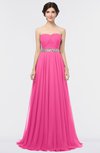 ColsBM Zahra Rose Pink Elegant A-line Strapless Sleeveless Half Backless Bridesmaid Dresses