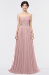 ColsBM Zahra Silver Pink Elegant A-line Strapless Sleeveless Half Backless Bridesmaid Dresses