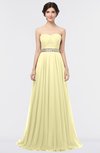 ColsBM Zahra Soft Yellow Elegant A-line Strapless Sleeveless Half Backless Bridesmaid Dresses