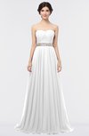 ColsBM Zahra White Elegant A-line Strapless Sleeveless Half Backless Bridesmaid Dresses