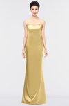 ColsBM Reagan Gold Mature Column Strapless Zip up Floor Length Plainness Prom Dresses