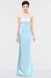ColsBM Reagan Ice Blue Mature Column Strapless Zip up Floor Length Plainness Prom Dresses