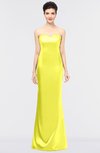 ColsBM Reagan Pale Yellow Mature Column Strapless Zip up Floor Length Plainness Prom Dresses