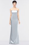 ColsBM Reagan Silver Mature Column Strapless Zip up Floor Length Plainness Prom Dresses