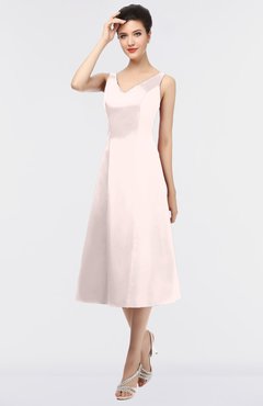 ColsBM Joanna Blush Mature A-line V-neck Zip up Plainness Bridesmaid Dresses