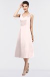 ColsBM Joanna Petal Pink Mature A-line V-neck Zip up Plainness Bridesmaid Dresses