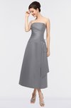 ColsBM Isabella Frost Grey Elegant A-line Bateau Sleeveless Zip up Ruching Evening Dresses
