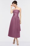 ColsBM Isabella Mauve Elegant A-line Bateau Sleeveless Zip up Ruching Evening Dresses