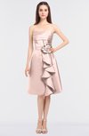ColsBM Elora Silver Peony Glamorous Sleeveless Zip up Knee Length Flower Bridesmaid Dresses