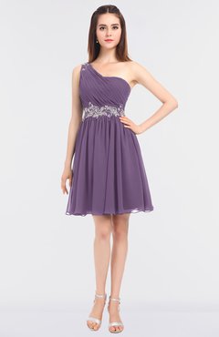 ColsBM Patsy Chinese Violet Sexy A-line Asymmetric Neckline Sleeveless Zip up Mini Bridesmaid Dresses