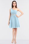ColsBM Patsy Ice Blue Sexy A-line Asymmetric Neckline Sleeveless Zip up Mini Bridesmaid Dresses