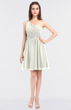 ColsBM Patsy Ivory Sexy A-line Asymmetric Neckline Sleeveless Zip up Mini Bridesmaid Dresses