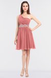 ColsBM Patsy Lantana Sexy A-line Asymmetric Neckline Sleeveless Zip up Mini Bridesmaid Dresses
