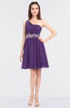 ColsBM Patsy Pansy Sexy A-line Asymmetric Neckline Sleeveless Zip up Mini Bridesmaid Dresses