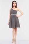 ColsBM Patsy Ridge Grey Sexy A-line Asymmetric Neckline Sleeveless Zip up Mini Bridesmaid Dresses