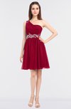 ColsBM Patsy Scooter Sexy A-line Asymmetric Neckline Sleeveless Zip up Mini Bridesmaid Dresses