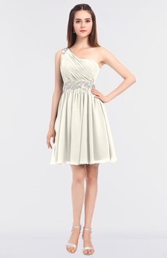 ColsBM Patsy Whisper White Sexy A-line Asymmetric Neckline Sleeveless Zip up Mini Bridesmaid Dresses