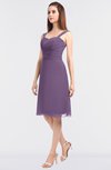 ColsBM Kyla Chinese Violet Simple A-line Spaghetti Sleeveless Knee Length Ruching Bridesmaid Dresses