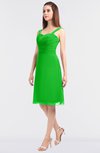 ColsBM Kyla Classic Green Simple A-line Spaghetti Sleeveless Knee Length Ruching Bridesmaid Dresses
