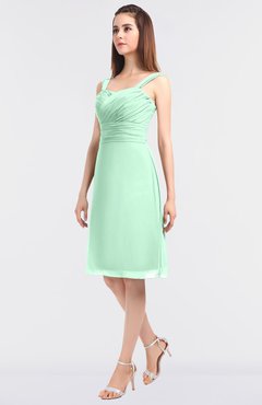ColsBM Kyla Honeydew Simple A-line Spaghetti Sleeveless Knee Length Ruching Bridesmaid Dresses