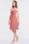 ColsBM Kyla Lantana Simple A-line Spaghetti Sleeveless Knee Length Ruching Bridesmaid Dresses