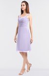 ColsBM Kyla Light Purple Simple A-line Spaghetti Sleeveless Knee Length Ruching Bridesmaid Dresses