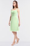 ColsBM Kyla Pale Green Simple A-line Spaghetti Sleeveless Knee Length Ruching Bridesmaid Dresses