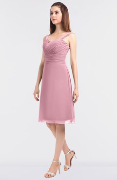 ColsBM Kyla Rosebloom Simple A-line Spaghetti Sleeveless Knee Length Ruching Bridesmaid Dresses