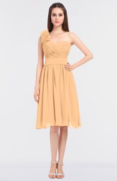 ColsBM Mina Apricot Romantic A-line Asymmetric Neckline Sleeveless Knee Length Bridesmaid Dresses